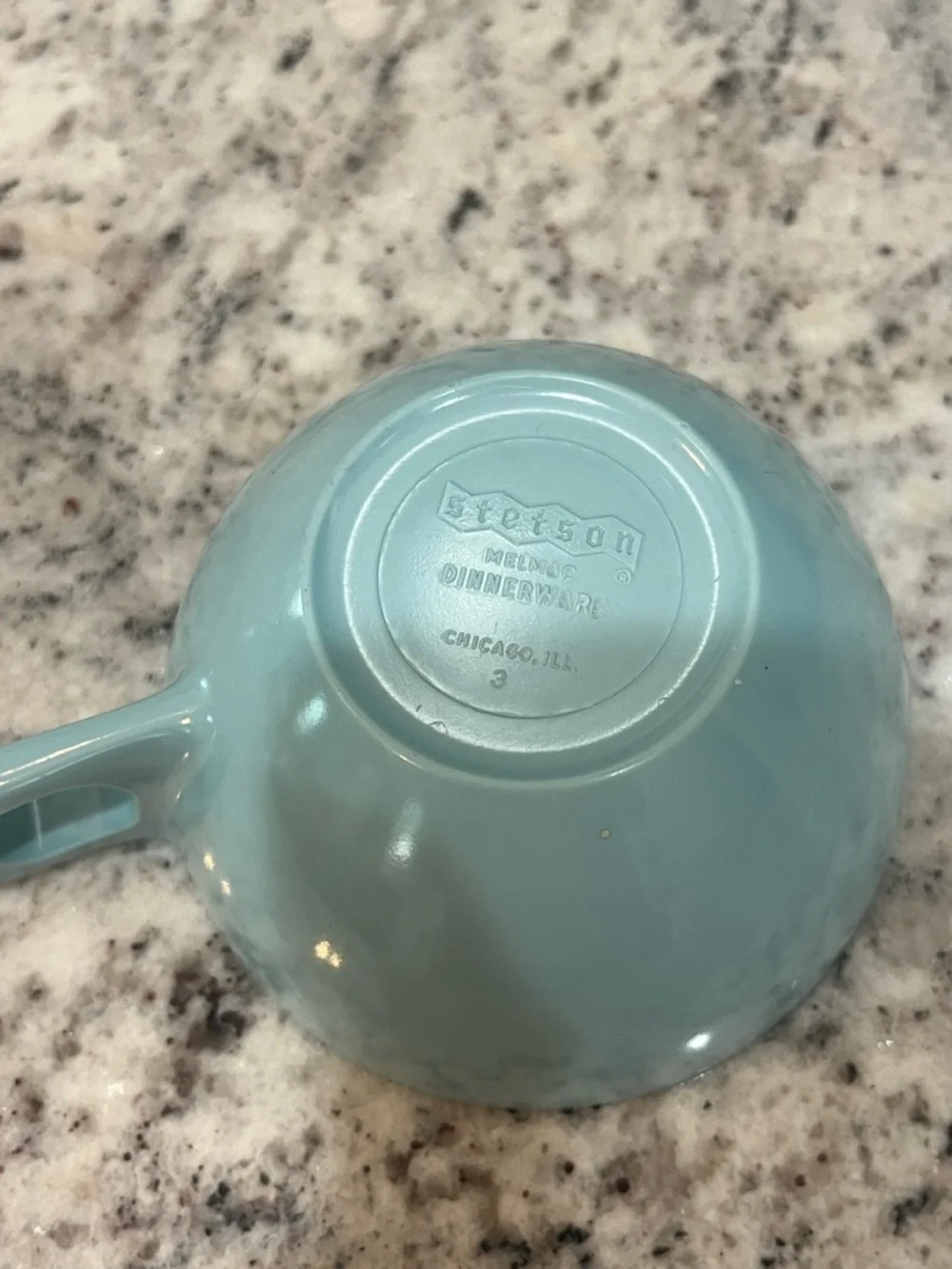 Vintage Stetson Melmac Mugs, Creamer and Sugar Bowl Set - Robin's Egg Blue 11 Pc